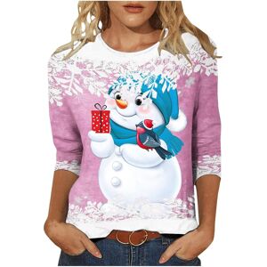 Unbranded (XL, 002 Pink) Christmas Shirts for Women Crewneck Snowman Graphic Christmas Swe Unbranded (XL, 002 Pink) Christmas Shirts for Women Crewneck Snowman Graphic Christmas Swe
