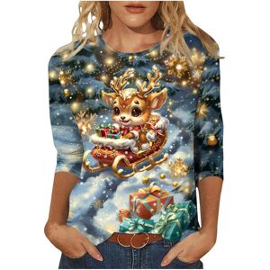 Unbranded (S, 001 Multicolor) Christmas Jumpers for Women Xmas Sweatshirts Crewneck 3/4 Sl Unbranded (S, 001 Multicolor) Christmas Jumpers for Women Xmas Sweatshirts Crewneck 3/4 Sl