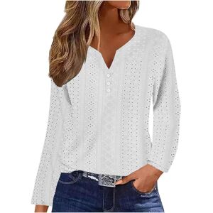 Unbranded (16, 001* White) Women Tops Causal Breathable V Neck Long Sleeve Blouses Elegant Unbranded (16, 001* White) Women Tops Causal Breathable V Neck Long Sleeve Blouses Elegant