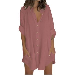 Unbranded (14, 003* Pink) Womens Tops Casual Button Down Shirts Rolled Long Sleeve Blouses Unbranded (14, 003* Pink) Womens Tops Casual Button Down Shirts Rolled Long Sleeve Blouses