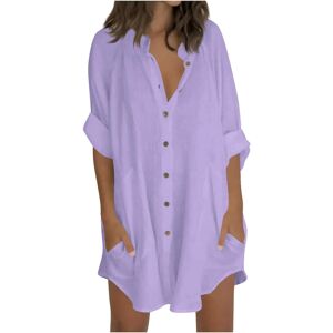 Unbranded (18, 005* Purple) Womens Tops Casual Button Down Shirts Rolled Long Sleeve Blous Unbranded (18, 005* Purple) Womens Tops Casual Button Down Shirts Rolled Long Sleeve Blous