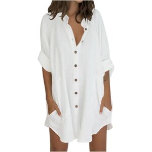 Unbranded (22, 001* White) Womens Tops Casual Button Down Shirts Rolled Long Sleeve Blouse Unbranded (22, 001* White) Womens Tops Casual Button Down Shirts Rolled Long Sleeve Blouse