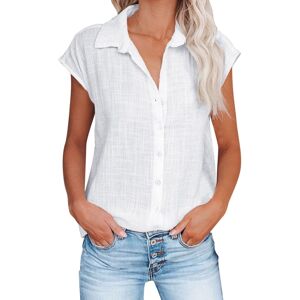 Unbranded (12, 007* White) Women Tops Summer Short Sleeve Shirts Ladies Blouses Casual Dre Unbranded (12, 007* White) Women Tops Summer Short Sleeve Shirts Ladies Blouses Casual Dre