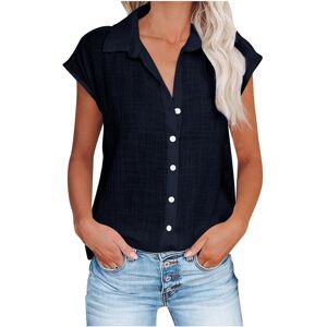 Unbranded (14, 002* Navy) Women Tops Summer Short Sleeve Shirts Ladies Blouses Casual Dres Unbranded (14, 002* Navy) Women Tops Summer Short Sleeve Shirts Ladies Blouses Casual Dres
