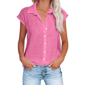 Unbranded (14, 006* Pink) Women Tops Summer Short Sleeve Shirts Ladies Blouses Casual Dres Unbranded (14, 006* Pink) Women Tops Summer Short Sleeve Shirts Ladies Blouses Casual Dres