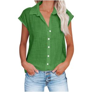 Unbranded (14, 002* Green) Women Tops Summer Short Sleeve Shirts Ladies Blouses Casual Dre Unbranded (14, 002* Green) Women Tops Summer Short Sleeve Shirts Ladies Blouses Casual Dre