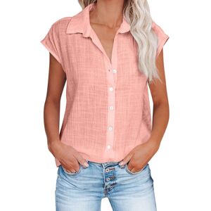 Unbranded (16, 001* Pink) Women Tops Summer Short Sleeve Shirts Ladies Blouses Casual Dres Unbranded (16, 001* Pink) Women Tops Summer Short Sleeve Shirts Ladies Blouses Casual Dres