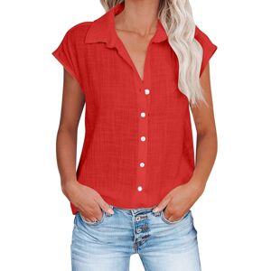 Unbranded (8, 006* Red) Women Tops Summer Short Sleeve Shirts Ladies Blouses Casual Dressy Unbranded (8, 006* Red) Women Tops Summer Short Sleeve Shirts Ladies Blouses Casual Dressy
