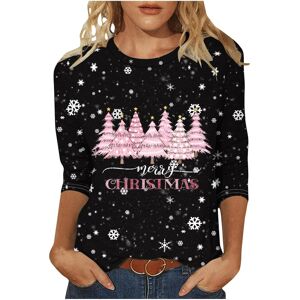 Unbranded (3XL, 007 Black) Womens Christmas Tops 3/4 Sleeve Crew Neck T-Shirts Ladies Chri Unbranded (3XL, 007 Black) Womens Christmas Tops 3/4 Sleeve Crew Neck T-Shirts Ladies Chri