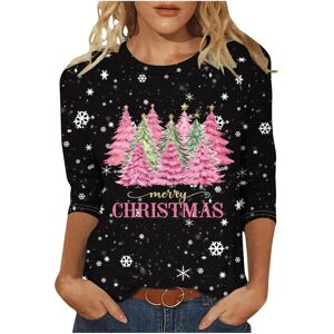 Unbranded (4XL, 008 Black) Womens Christmas Tops 3/4 Sleeve Crew Neck T-Shirts Ladies Chri Unbranded (4XL, 008 Black) Womens Christmas Tops 3/4 Sleeve Crew Neck T-Shirts Ladies Chri