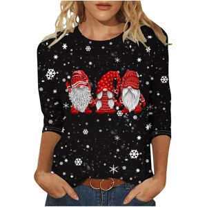 Unbranded (5XL, 003 Black) Womens Christmas Tops 3/4 Sleeve Crew Neck T-Shirts Ladies Chri Unbranded (5XL, 003 Black) Womens Christmas Tops 3/4 Sleeve Crew Neck T-Shirts Ladies Chri