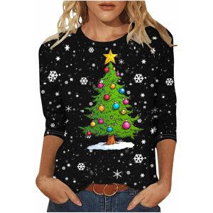 Unbranded (XXL, 002 Black) Womens Christmas Tops 3/4 Sleeve Crew Neck T-Shirts Ladies Chri Unbranded (XXL, 002 Black) Womens Christmas Tops 3/4 Sleeve Crew Neck T-Shirts Ladies Chri
