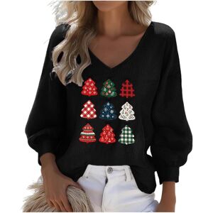 Unbranded (3XL, 003* Black) Christmas Sweatshirts for Womens Waffle Long Sleeve Tshirts V Unbranded (3XL, 003* Black) Christmas Sweatshirts for Womens Waffle Long Sleeve Tshirts V