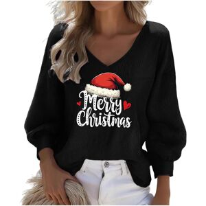 Unbranded (4XL, 002* Black) Christmas Sweatshirts for Womens Waffle Long Sleeve Tshirts V Unbranded (4XL, 002* Black) Christmas Sweatshirts for Womens Waffle Long Sleeve Tshirts V
