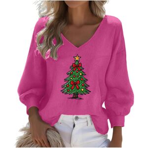 Unbranded (L, 001* Hot Pink) Christmas Sweatshirts for Womens Waffle Long Sleeve Tshirts V Unbranded (L, 001* Hot Pink) Christmas Sweatshirts for Womens Waffle Long Sleeve Tshirts V