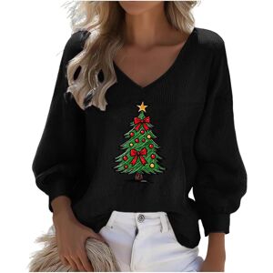 Unbranded (XXL, 001* Black) Christmas Sweatshirts for Womens Waffle Long Sleeve Tshirts V Unbranded (XXL, 001* Black) Christmas Sweatshirts for Womens Waffle Long Sleeve Tshirts V