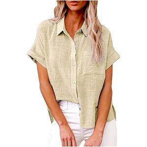 Unbranded (12, 004* Beige) Cotton Linen Shirts for Women Trendy Button Down Shirts Rolled Unbranded (12, 004* Beige) Cotton Linen Shirts for Women Trendy Button Down Shirts Rolled