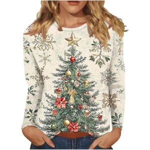 Unbranded (4XL, 008* White) Christmas Long Sleeve Tops Womens Christmas Sweatshirts Crewne Unbranded (4XL, 008* White) Christmas Long Sleeve Tops Womens Christmas Sweatshirts Crewne