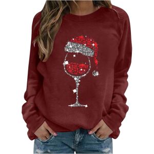 Unbranded (3XL, 005 Wine) Christmas Jumpers for Women Xmas Holiday Long Sleeve Tops Crewne Unbranded (3XL, 005 Wine) Christmas Jumpers for Women Xmas Holiday Long Sleeve Tops Crewne