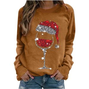 Unbranded (L, 001 Brown) Christmas Jumpers for Women Xmas Holiday Long Sleeve Tops Crewnec Unbranded (L, 001 Brown) Christmas Jumpers for Women Xmas Holiday Long Sleeve Tops Crewnec