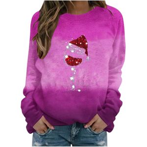 Unbranded (L, 007 Hot Pink) Christmas Jumpers for Women Xmas Holiday Long Sleeve Tops Crew Unbranded (L, 007 Hot Pink) Christmas Jumpers for Women Xmas Holiday Long Sleeve Tops Crew