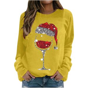 Unbranded (M, 001 Yellow) Christmas Jumpers for Women Xmas Holiday Long Sleeve Tops Crewne Unbranded (M, 001 Yellow) Christmas Jumpers for Women Xmas Holiday Long Sleeve Tops Crewne