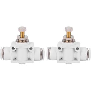 Unbranded 2 Pcs White Air Speed Control Valve Quick Coupling Unbranded 2 Pcs White Air Speed Control Valve Quick Coupling