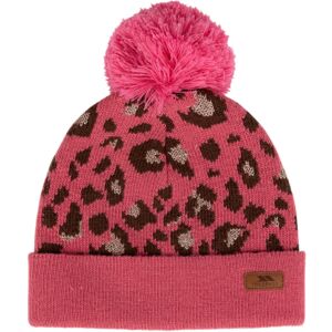 (8-10 Years, Pink Haze) Trespass Girls Kaylani Leopard Print Knitted Beanie (8-10 Years, Pink Haze) Trespass Girls Kaylani Leopard Print Knitted Beanie