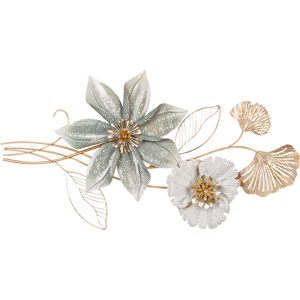 Beliani Wall Decor Flower EUROPIUM Metal 46 cm Gold Beliani Wall Decor Flower EUROPIUM Metal 46 cm Gold