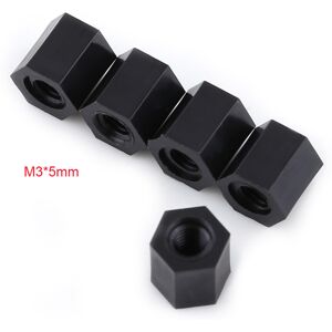 Unbranded 100Pcs Black PA66 M3 Female x M3 Female Hex Unbranded 100Pcs Black PA66 M3 Female x M3 Female Hex
