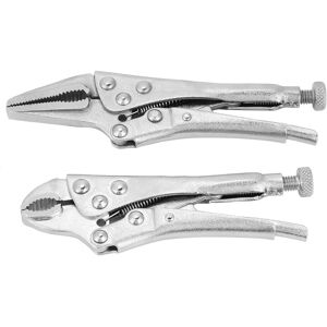 Unbranded 2Pcs Ground Mouth Straight Jaw Lock Vise Grip Unbranded 2Pcs Ground Mouth Straight Jaw Lock Vise Grip