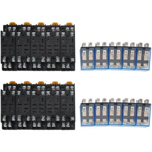 Unbranded 10 Sets 8 Pin Power Relay with Base DC Coil Unbranded 10 Sets 8 Pin Power Relay with Base DC Coil