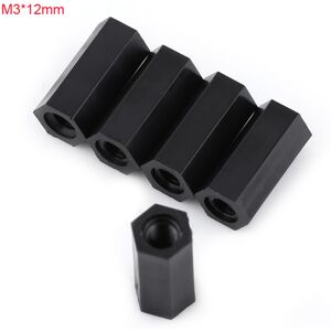 Unbranded 100Pcs Black PA66 M3 Female x M3 Female Hex Unbranded 100Pcs Black PA66 M3 Female x M3 Female Hex
