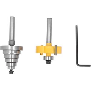 Unbranded Rabbet Router Bit Set 1/4in Shank with 6 Bearings Unbranded Rabbet Router Bit Set 1/4in Shank with 6 Bearings