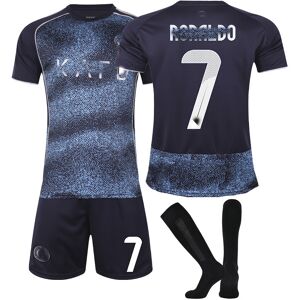 Unbranded (22(120-130cm), Away(Black)) 25/26 Newest #7 Ronaldo Football Kits with Socks Unbranded (22(120-130cm), Away(Black)) 25/26 Newest #7 Ronaldo Football Kits with Socks