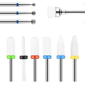 Unbranded 10pcs 3/32 Ceramic Nail Drill Bits for Acrylic Gel Nails Unbranded 10pcs 3/32 Ceramic Nail Drill Bits for Acrylic Gel Nails