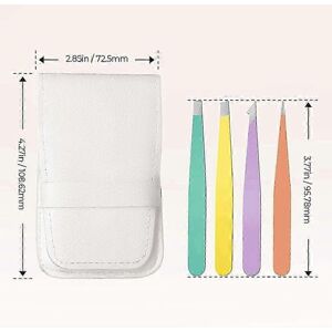 Unbranded Eyebrow Tweezers, 4 Pack Eyebrow Tweezers Set with Angled Tweezers, Pointed Twee Unbranded Eyebrow Tweezers, 4 Pack Eyebrow Tweezers Set with Angled Tweezers, Pointed Twee
