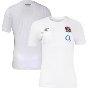 (Size 18) England Rugby Women's T-Shirt White Umbro Presentation Top - New (Size 18) England Rugby Women's T-Shirt White Umbro Presentation Top - New