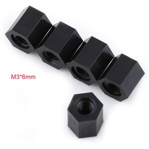 Unbranded 100Pcs Black PA66 M3 Female x M3 Female Hex Unbranded 100Pcs Black PA66 M3 Female x M3 Female Hex