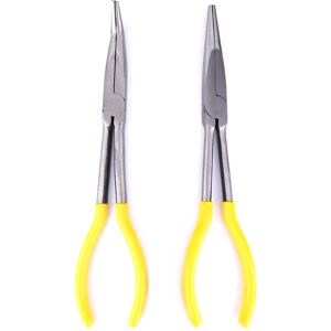 Unbranded 2Pcs 11in Long Nose Pliers Carbon Steel 45 Degrees Unbranded 2Pcs 11in Long Nose Pliers Carbon Steel 45 Degrees