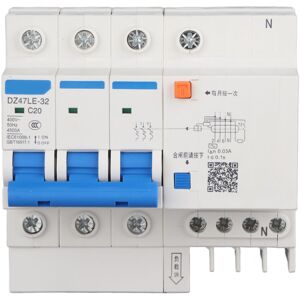 Unbranded DZ47LE 32 3P+N C20 Leakage Protection Current Unbranded DZ47LE 32 3P+N C20 Leakage Protection Current
