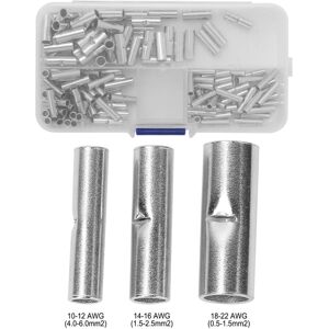 Unbranded 150 Piece Bare Non Insulated Butt Connector Splice Unbranded 150 Piece Bare Non Insulated Butt Connector Splice