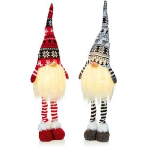 Premier - Standing Gnome LED Red Black White - 50cm Battery Operated Premier - Standing Gnome LED Red Black White - 50cm Battery Operated