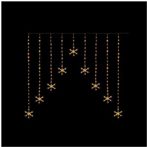 Premier - FlexiBrights Snowflake V Curtain With 267 LEDs Warm White - 1.2m Premier - FlexiBrights Snowflake V Curtain With 267 LEDs Warm White - 1.2m