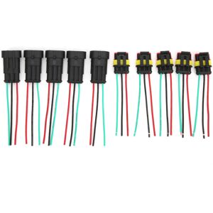 Unbranded 5 Sets 1/2/3 Pin Car Waterproof Electrical Unbranded 5 Sets 1/2/3 Pin Car Waterproof Electrical