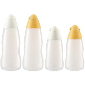 Unbranded Set of 4 empty squeeze bottles for salad, ketchup, sauces, for kitchen Unbranded Set of 4 empty squeeze bottles for salad, ketchup, sauces, for kitchen