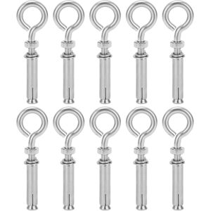 Unbranded 10Pcs Expansion Screws with Closed Hook 304 Unbranded 10Pcs Expansion Screws with Closed Hook 304