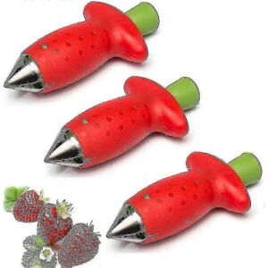 Unbranded Set of 3 Fruit Corers - Strawberry and Tomato Hullers - Tool for Removing Stems Unbranded Set of 3 Fruit Corers - Strawberry and Tomato Hullers - Tool for Removing Stems
