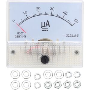 Unbranded 85C1 DC0-50UA Pointer DC Ammeter Head Ampere Meter Unbranded 85C1 DC0-50UA Pointer DC Ammeter Head Ampere Meter