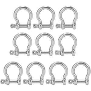 Unbranded 10Pcs Bow Shackle D Anchor Load Stainless Steel Unbranded 10Pcs Bow Shackle D Anchor Load Stainless Steel